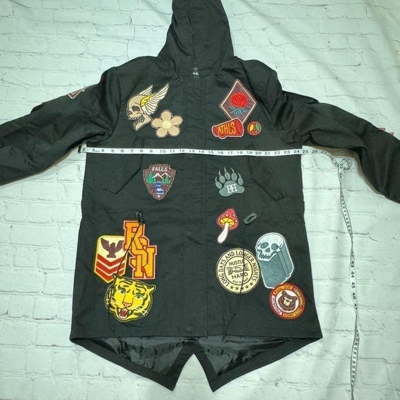 REASON BRAND Affiliated Fishtail Parka Men’s Jacket in Black size Medium NWT - Picture 5 of 17